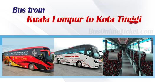Bus from Kuala Lumpur to Kota Tinggi 