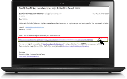Check your email to activate your account